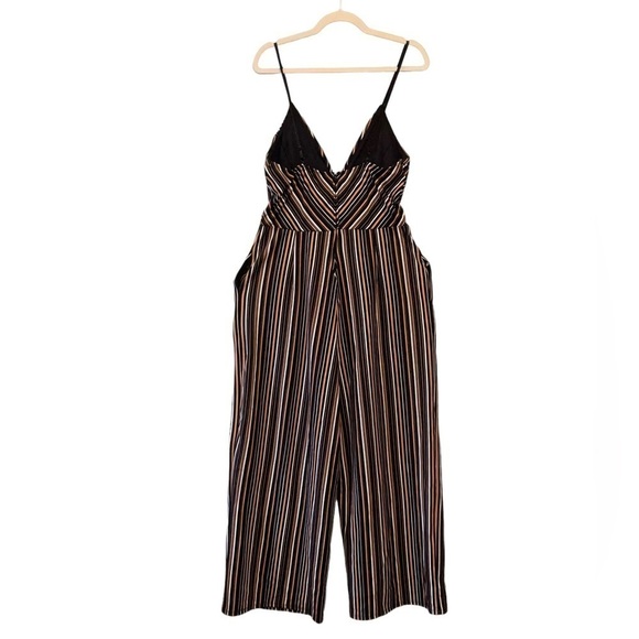 Emerald Sundae Striped Jumpsuit Charcoal Size XXL - Picture 5 of 11